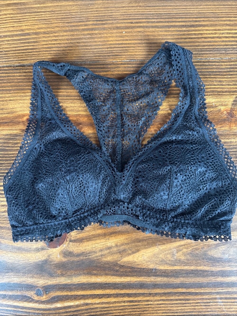 Victoria's Secret Black Lace Racerback Bralette